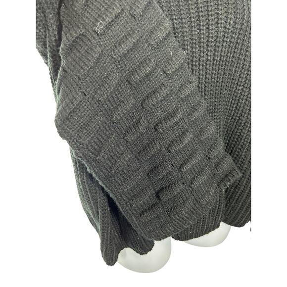Racheal Lantern Cable Knit Pullover Sweater L | Dolman Sleeve Oversized Knit - Picture 10 of 15